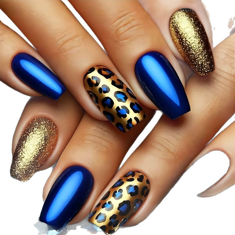 Luxuriöser Leopardenmuster Nagelkunst Brehn