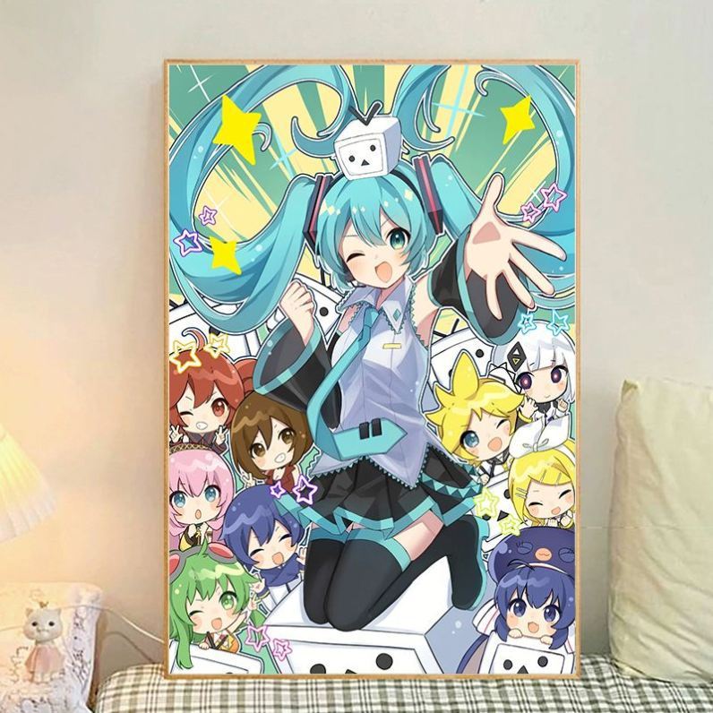 Anime-Themen Illustrierte Leinwand Kunstdruck Brehn