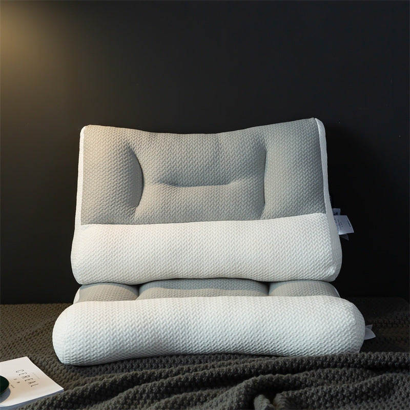 Ergonomisches Nackenstützkissen-Set mit viskoelastischer Konturform und Stützwalze