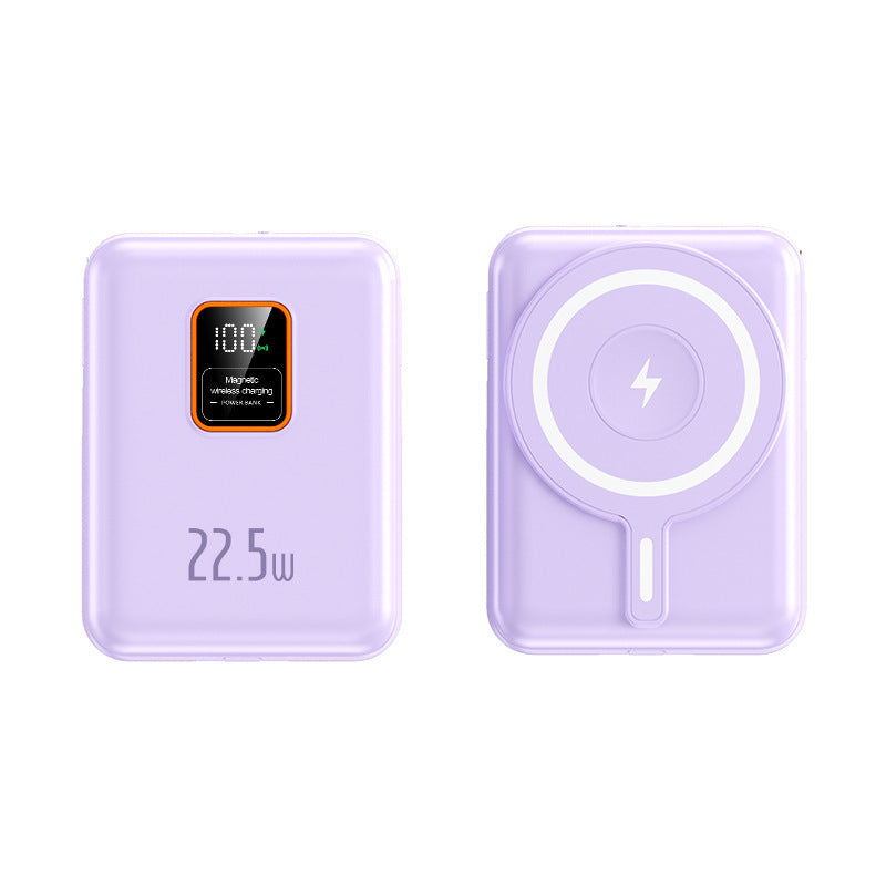 Tragbare Powerbank mit kabelloser Ladefunktion und digitaler Kapazitätsanzeige Brehn