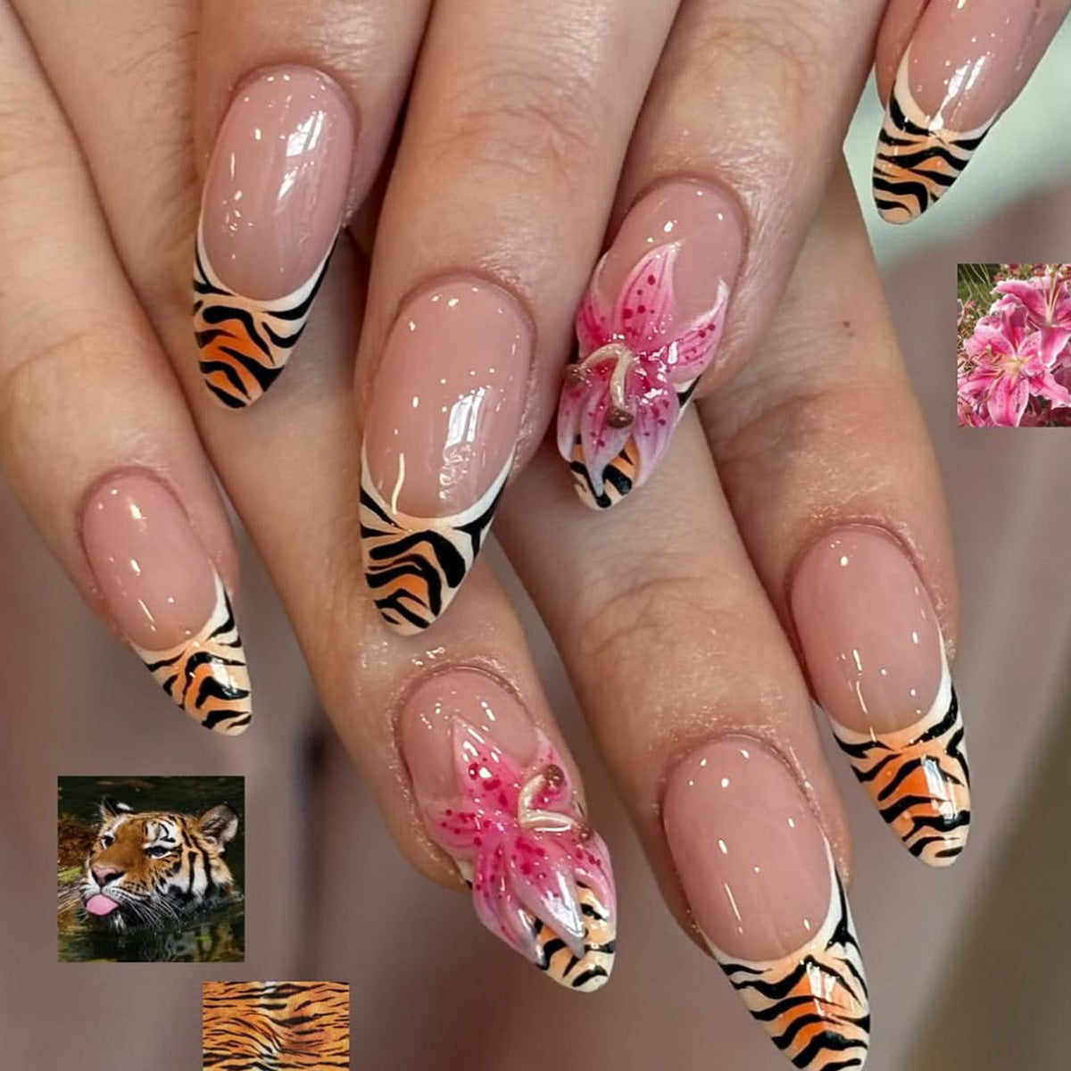 Künstlerisches Stiletto-Nageldesign Brehn