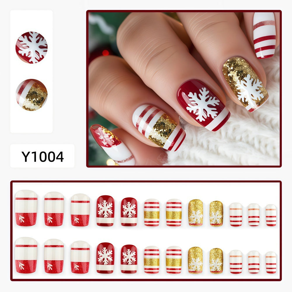 Weihnachts-Kunstnägel mit Festlichem Glitzer-Design Brehn
