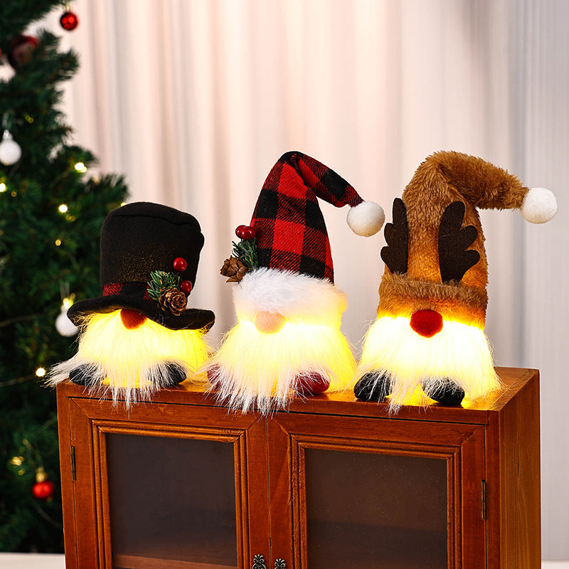 Beleuchtete Weihnachtsmann Figur Brehn