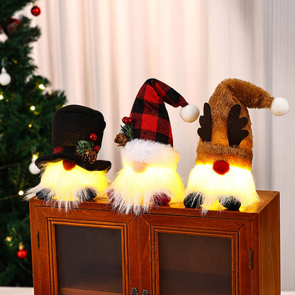 Beleuchtete Weihnachtsmann Figur Brehn