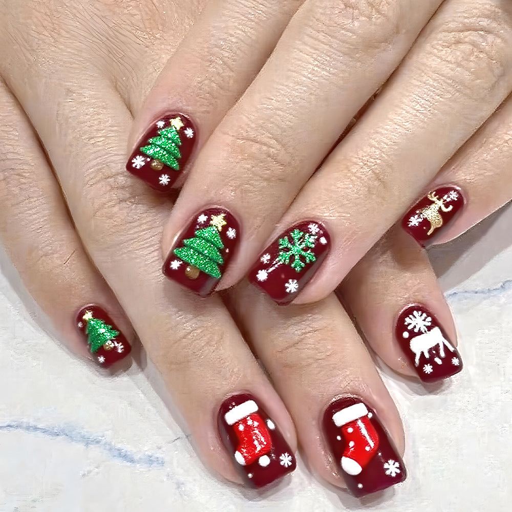 Festlich Themen Press-On Nagelkunst Set Brehn