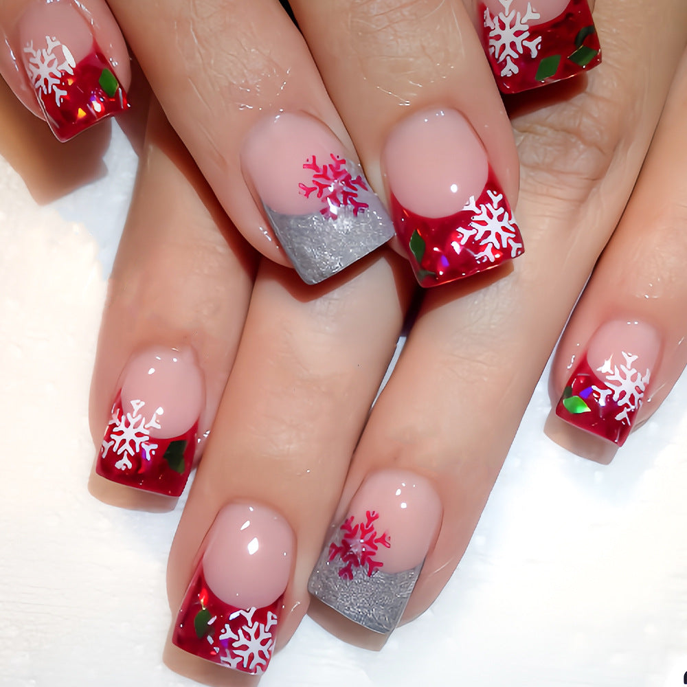 Saisonale Schneeflocken-Nagelkunst-Wraps Brehn