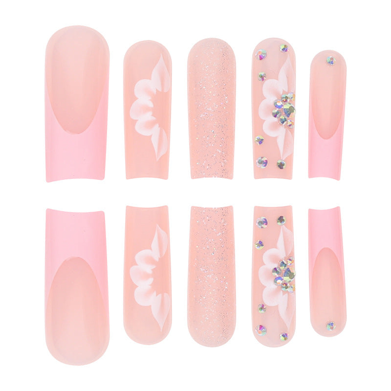 Glamouröses Floral Press-On Nagelset Brehn