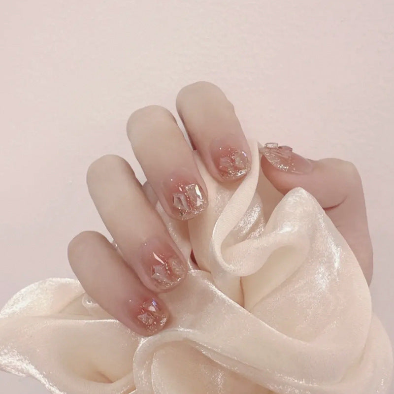 Dekorative Glitter Press-On Nagelspitzen Brehn