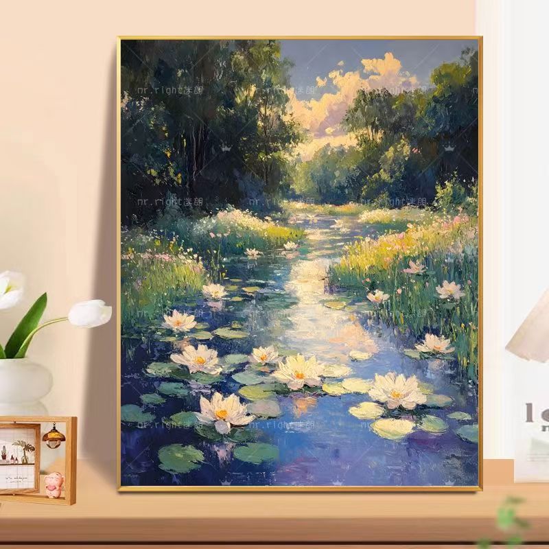 Florale Landschaft Ölgemälde Wandkunst Brehn