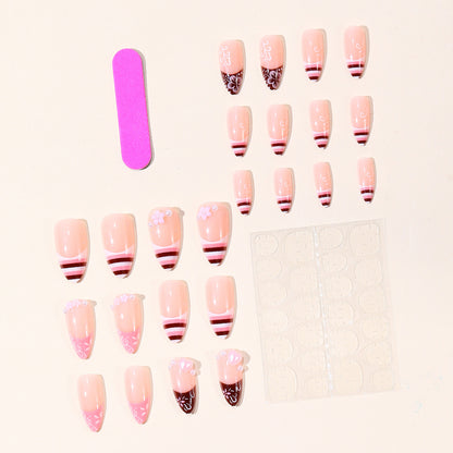 Dekorative 3D Blumen Stiletto Nagelkunst Extensions Brehn
