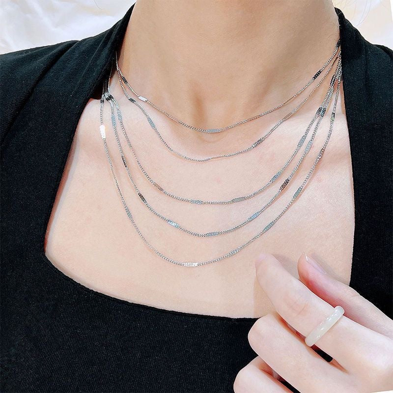Schichtene Silberkette Necklace Brehn