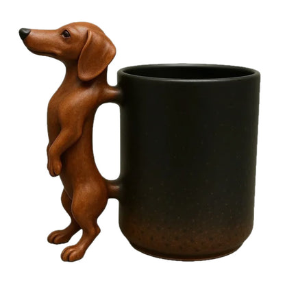 Kaffeebecher mit Dackelgriff Brehn