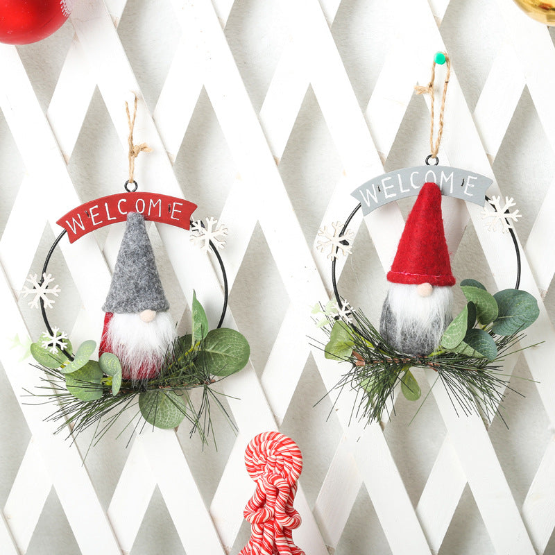 Dekorative Weihnachtskranz mit Gnome-Motiv Brehn
