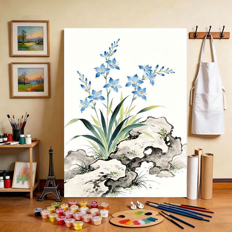 Blumeninspiriertes Leinwandkunstwerk Brehn