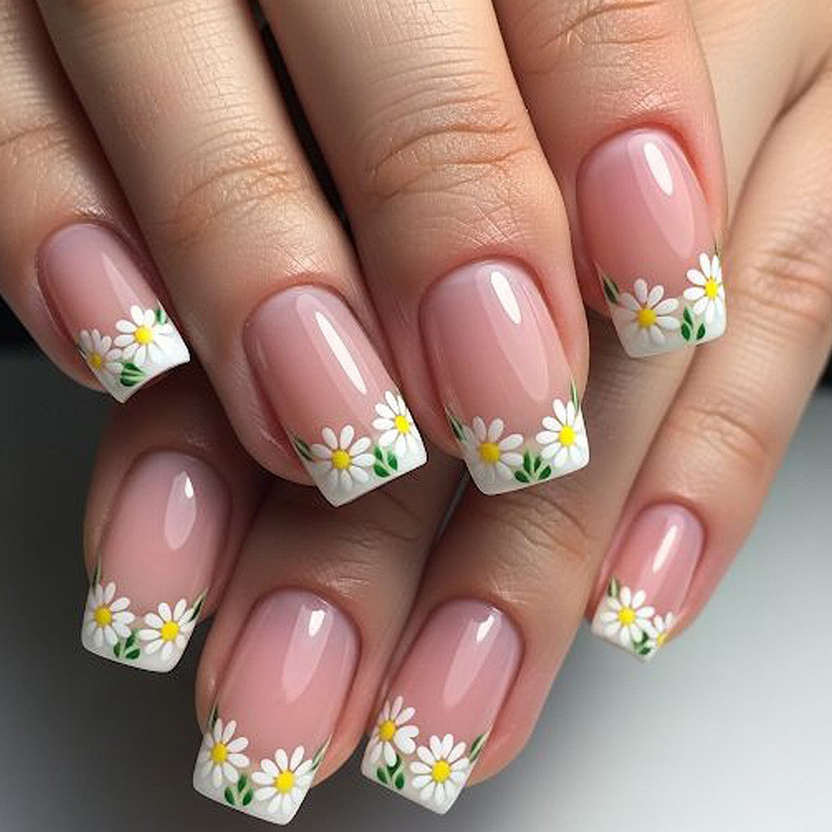 Blumen Französisch Spitzen Nagel Kunst Set Brehn