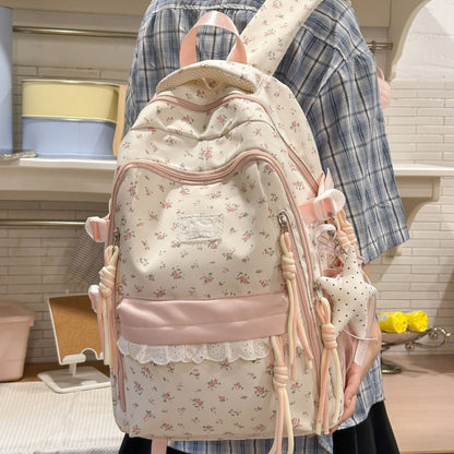 Stylische Blumenmuster-Rucksack Brehn