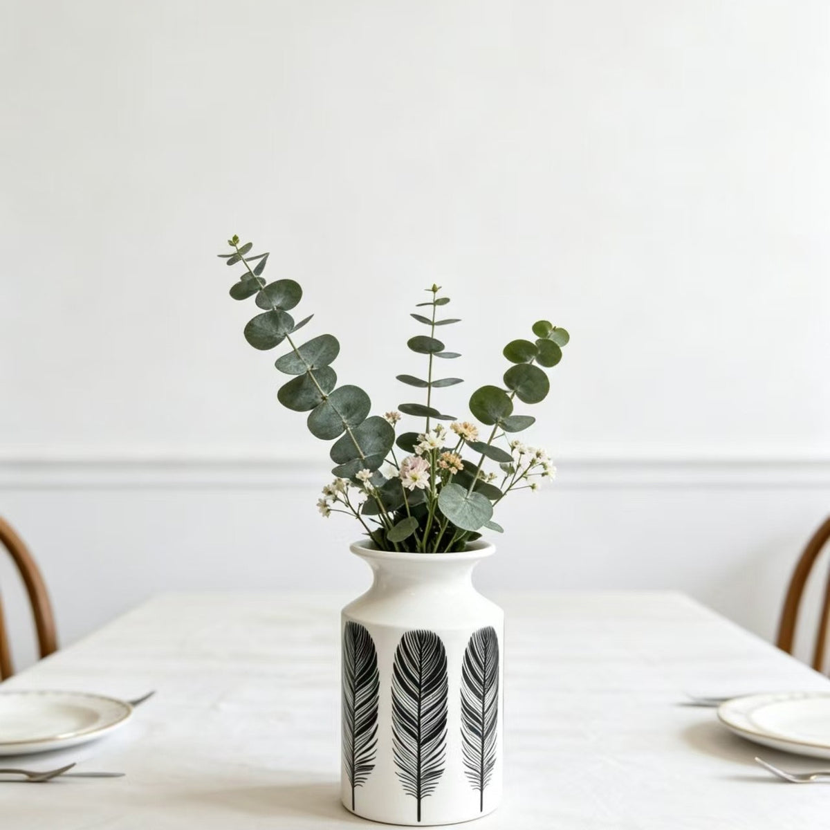 Dekorative Feder Druck Vase Brehn