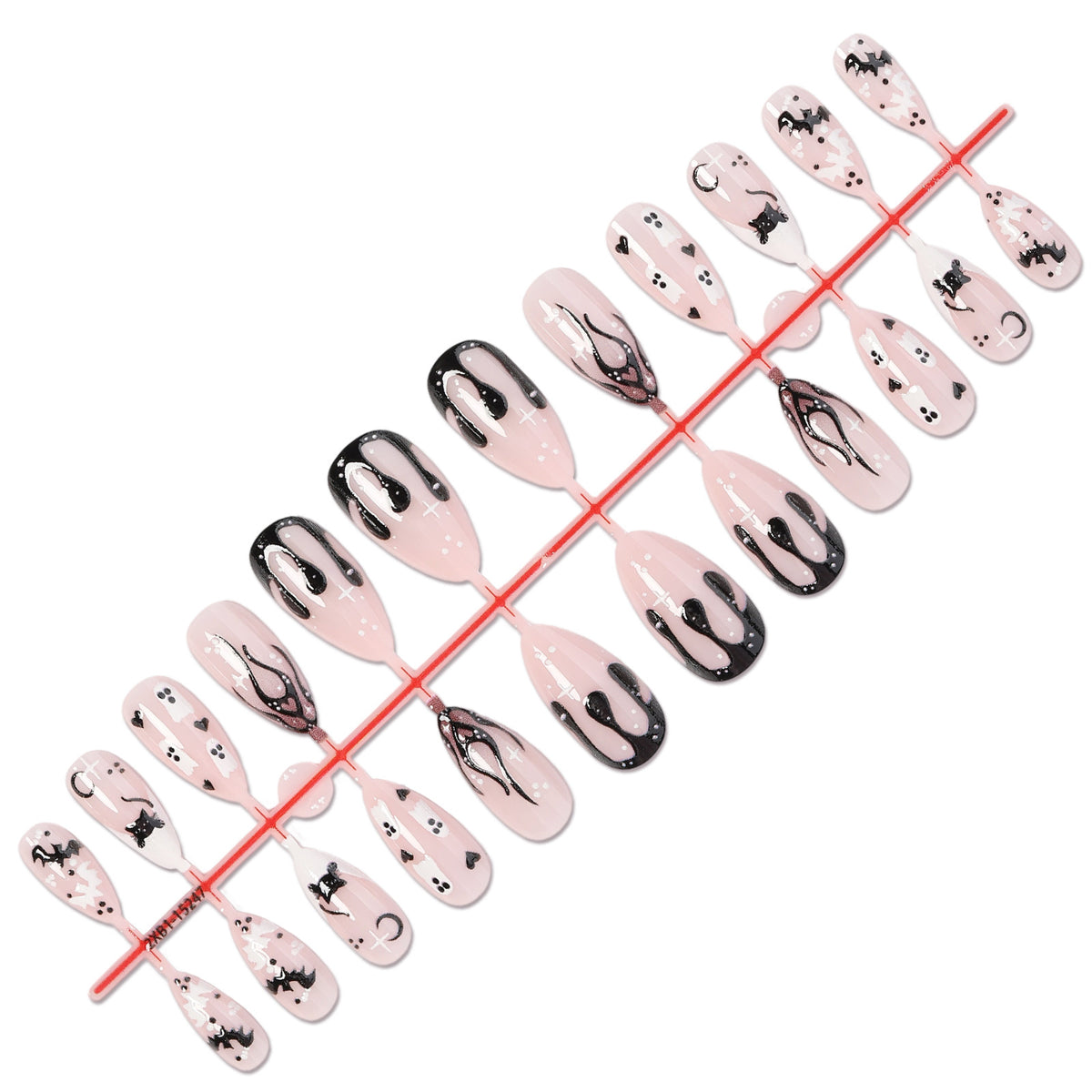 Kreatives Kunstnagelset mit schaurigen Spinnen- und Gespenstermotiven Brehn