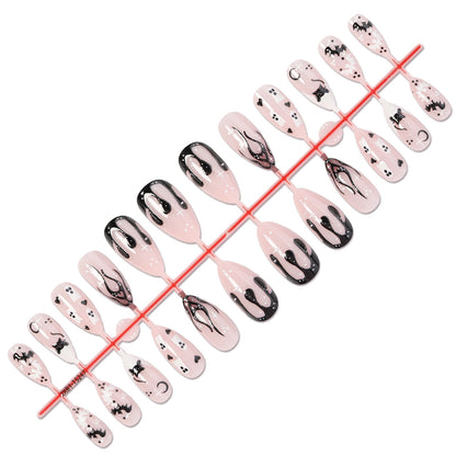 Kreatives Kunstnagelset mit schaurigen Spinnen- und Gespenstermotiven Brehn