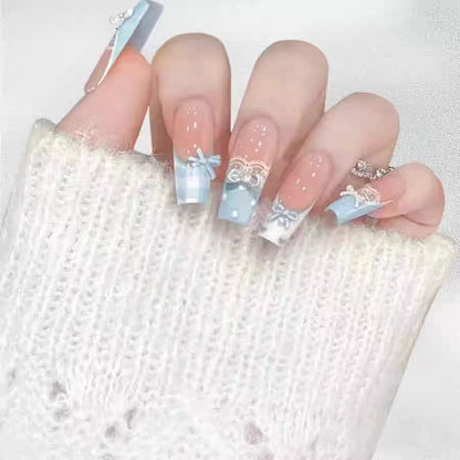 Glitzerndes Ombre Stiletto Press-On Nägel Brehn
