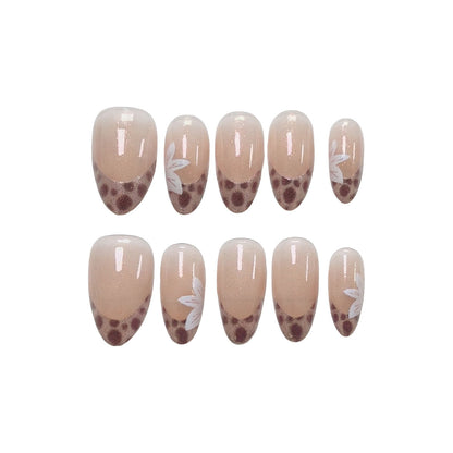 Künstlerisches Floral Press-On Nagelkit