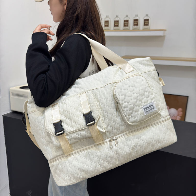Premium gesteppte Wochenend-Duffel-Tasche