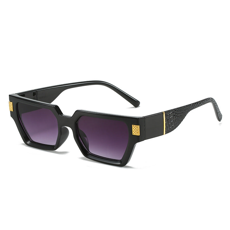 Damen modische Sonnenbrille mit einzigartigem geometrischen Rahmen und luxuriösen Details Brehn