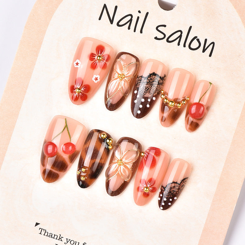 Künstlerische Kirschblüten Nail Art zum Aufkleben Brehn