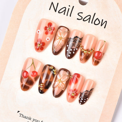 Künstlerische Kirschblüten Nail Art zum Aufkleben Brehn