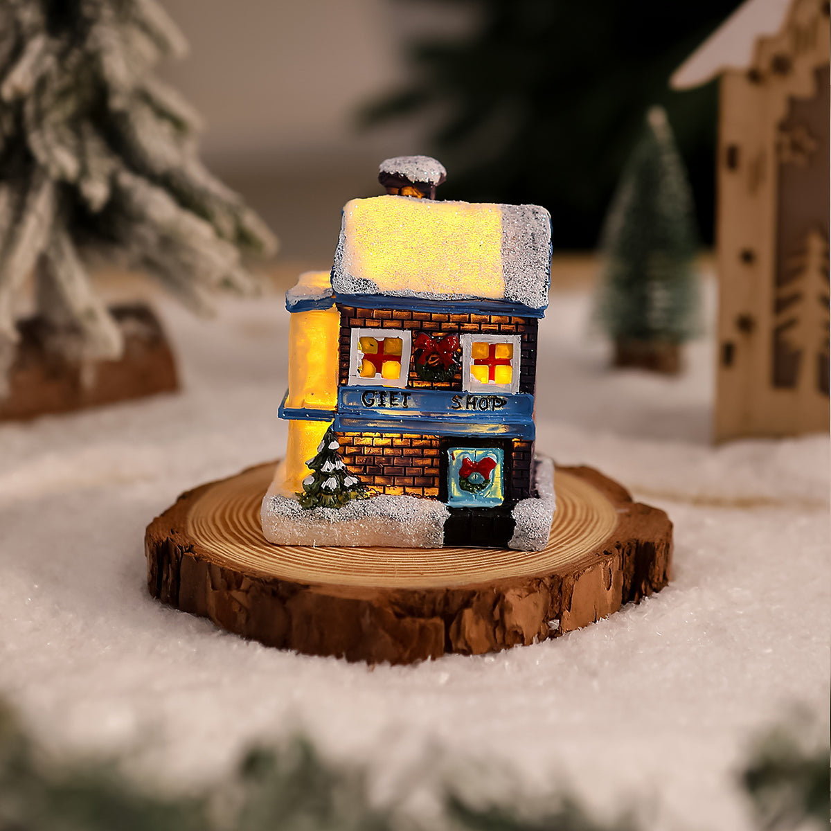 Dekorative Weihnachtsbeleuchtungshaus Brehn