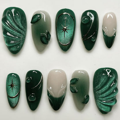 Kunstnägel mit botanischen Motiven Brehn