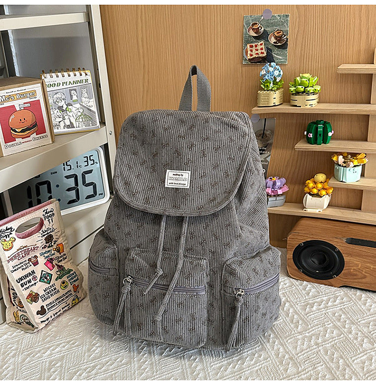 Lässiger Kordelzug Schulrucksack