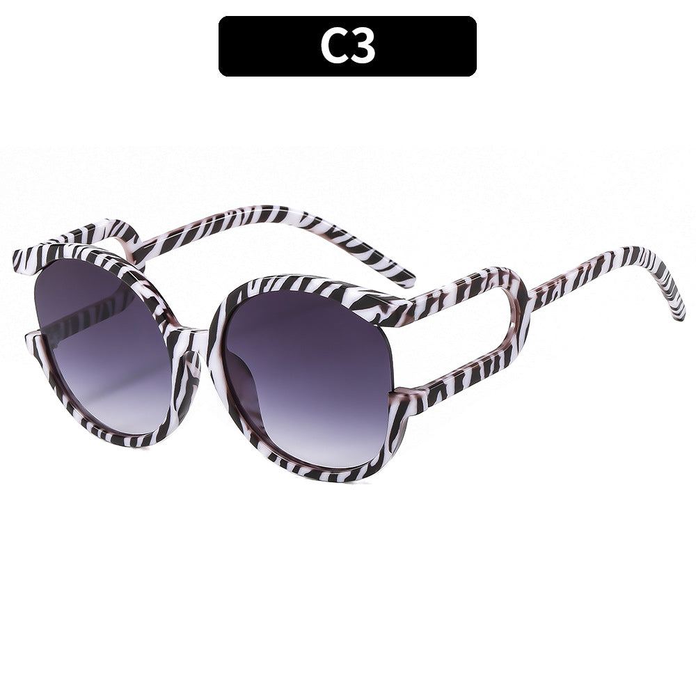 Klassischer Stil Stylish Übergroße Runde Sonnenbrille