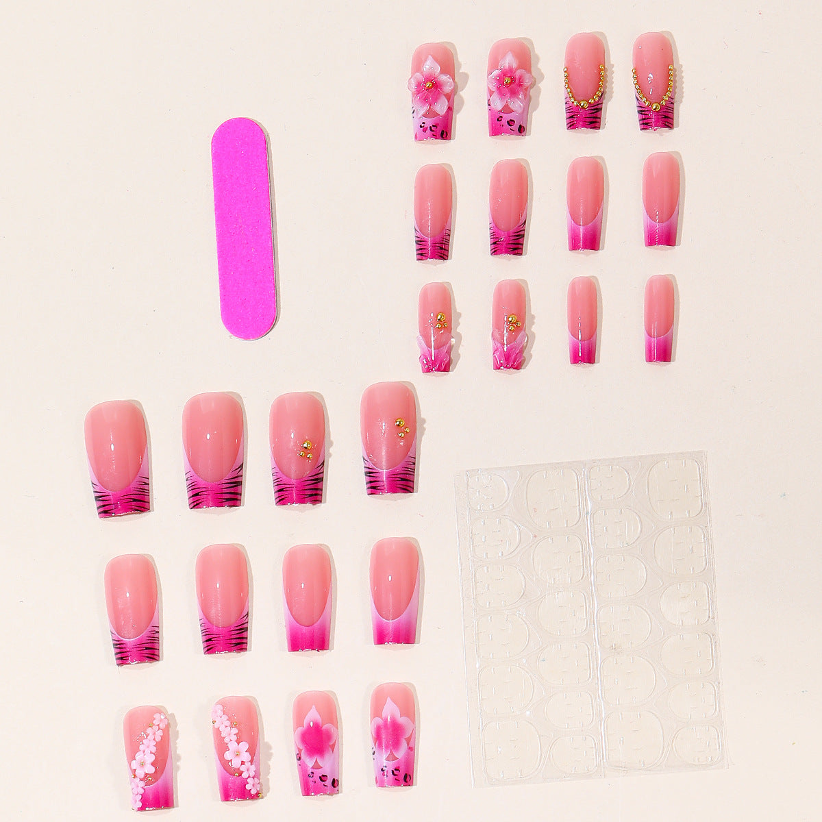 Blumengeschmückte Gel-Nagelkunstverlängerungen Brehn