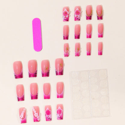 Blumengeschmückte Gel-Nagelkunstverlängerungen Brehn