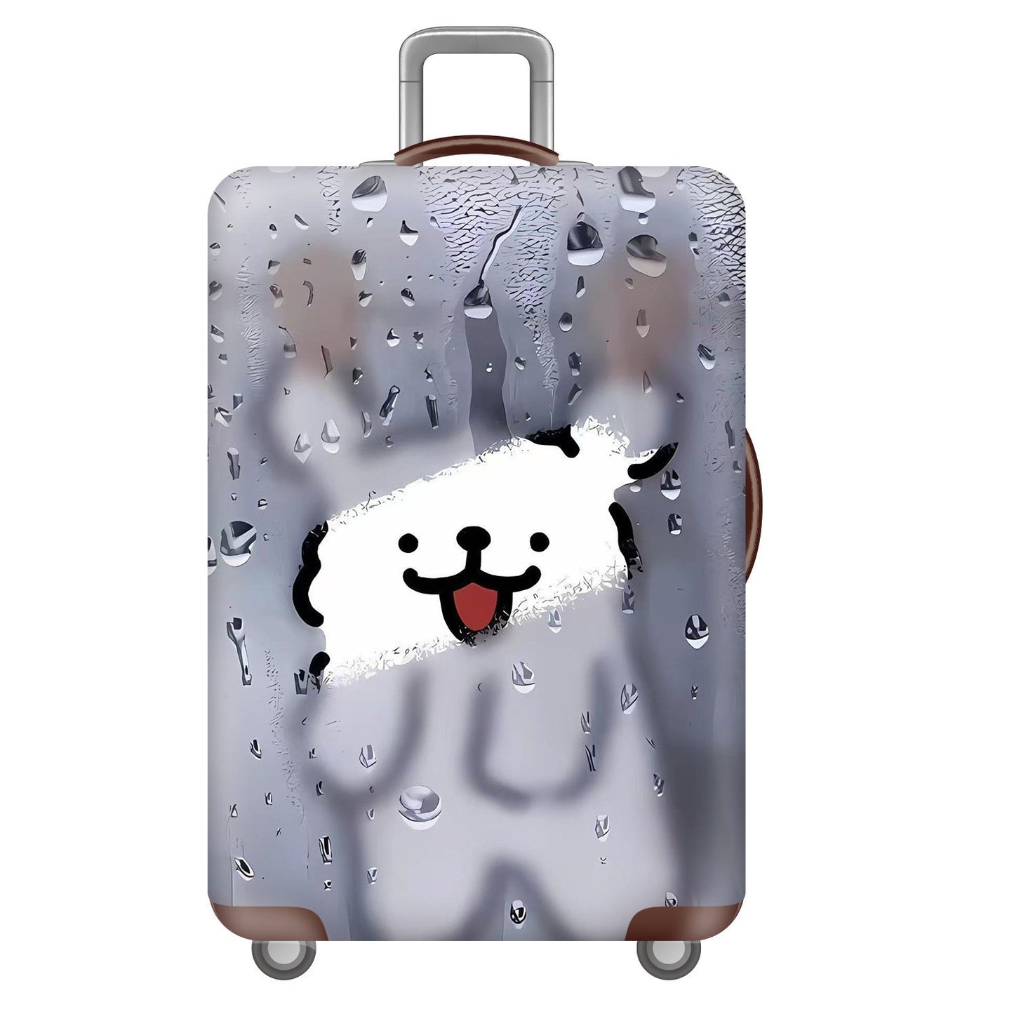 Unisex nan robuster Hartschalen-Trolley mit Löwenportrait Motivdruck, stoßfester ABS-Polycarbonat-Schale, mehrrädrigem Fahrwerk und TSA-Sicherheitsverschluss Brehn