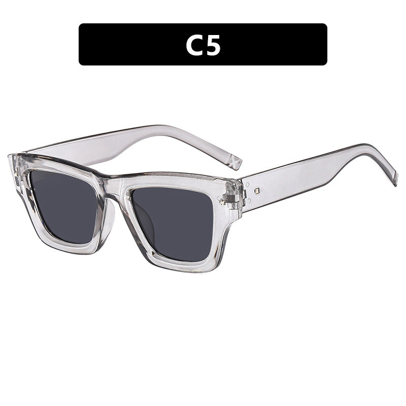 Damen trendige Sonnenbrille mit quadratischem Rahmen und UV-Schutz Brehn