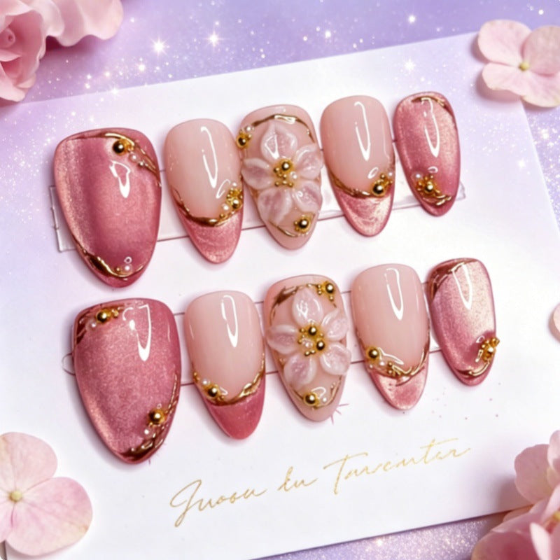 Dekoratives Floral Press-On Nagelset Brehn