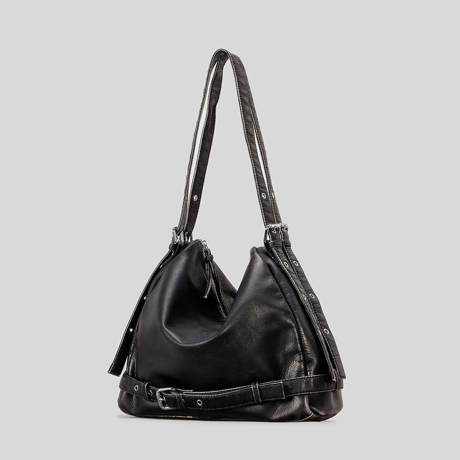 Lässige Bequeme Leder Schultertasche