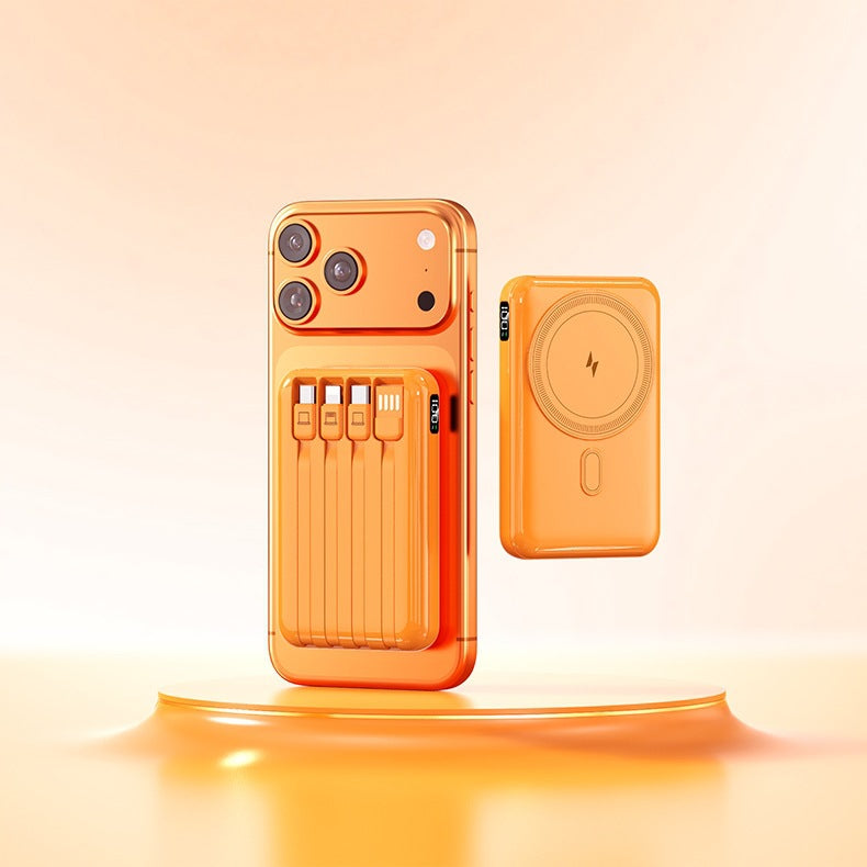 Powerbank mit integriertem Ladekabel und stylischem Design Brehn
