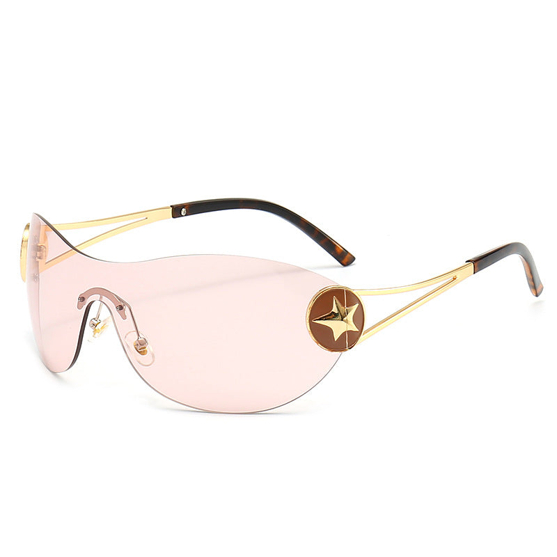 Damen Modische Sonnenbrille mit transparentem Design und stilvollen Akzenten Brehn