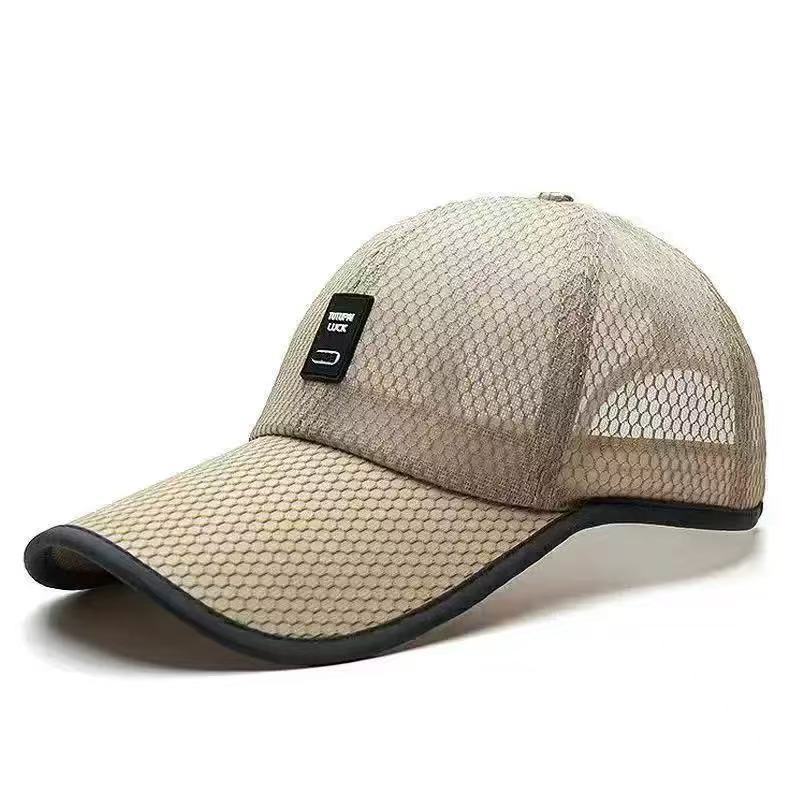 atmungsaktive Mesh-Baseballmütze mit verstellbarem Rückenverschluss und gebogenem Schirm Brehn
