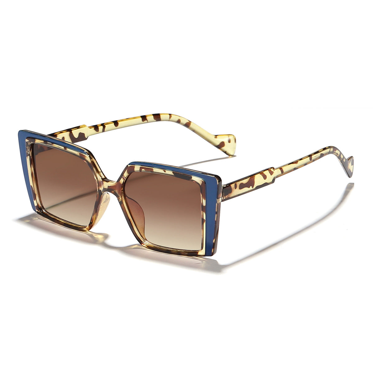 Damen elegante quadratische Sonnenbrille mit verspiegelt Gläsern Brehn