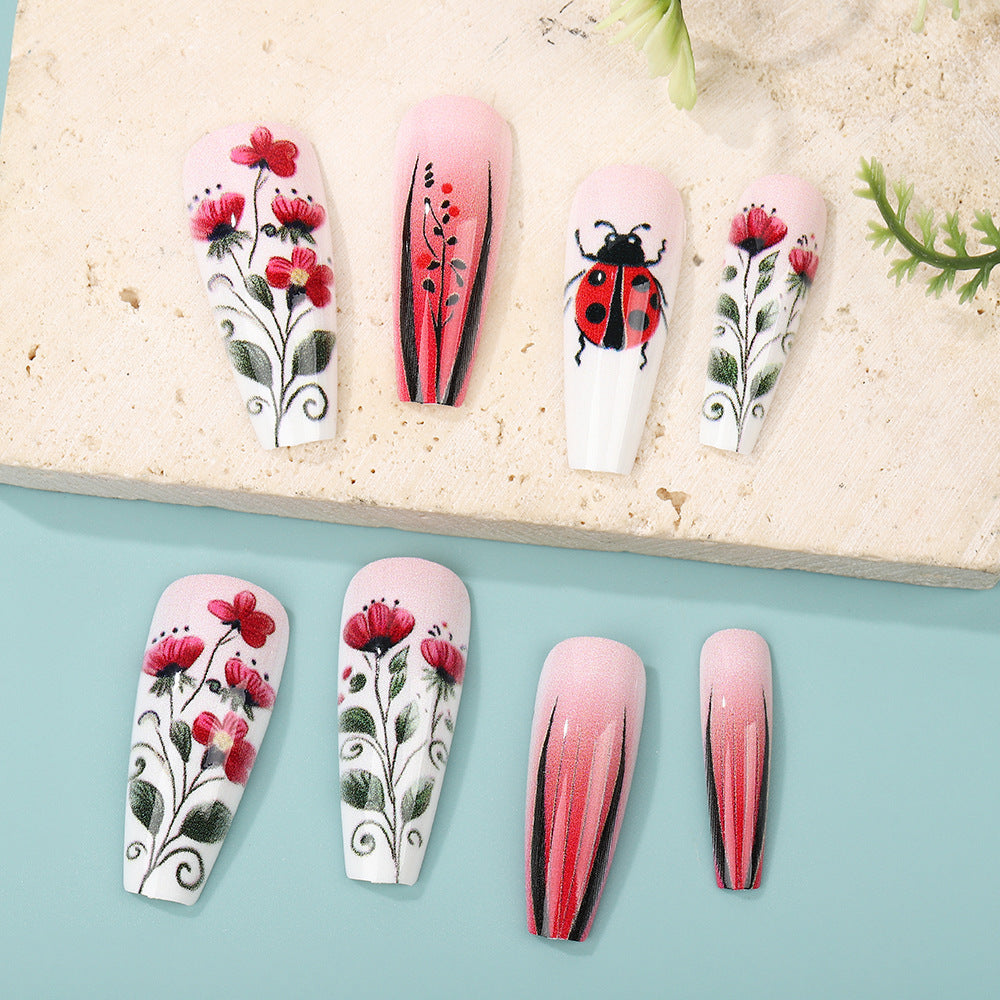 Kreatives Kunstnagelset mit floralen Motiven Brehn