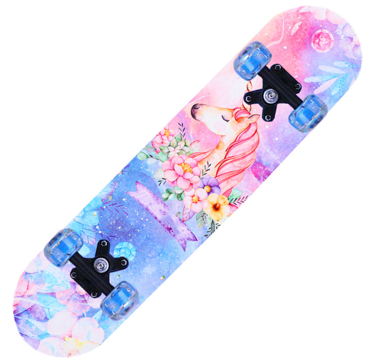 Mädchen Cartoon Charakter Mini Skateboard Brehn