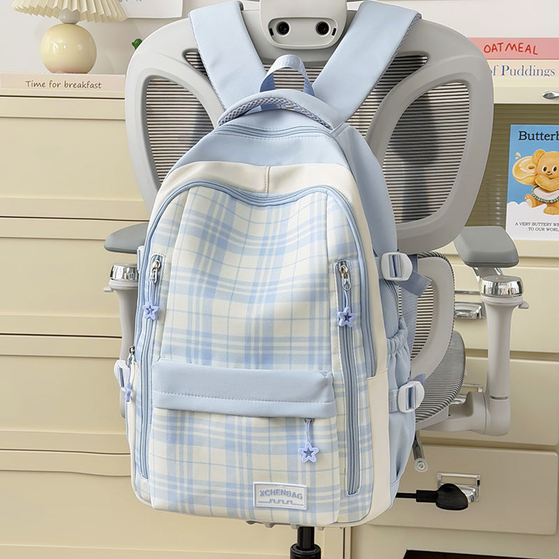 Stylische Karierte Muster Rucksack Brehn