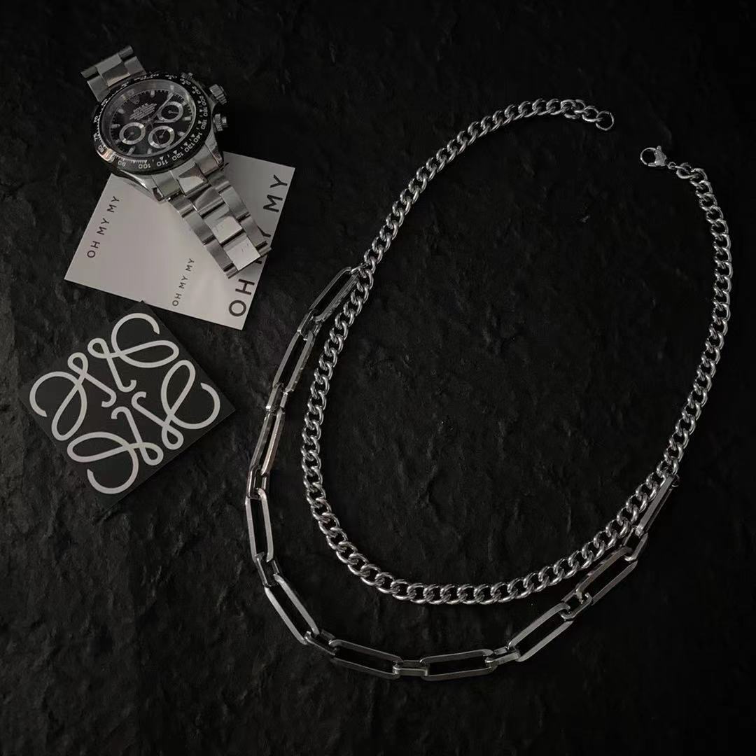Stylische Link-Kettenhalskette Brehn