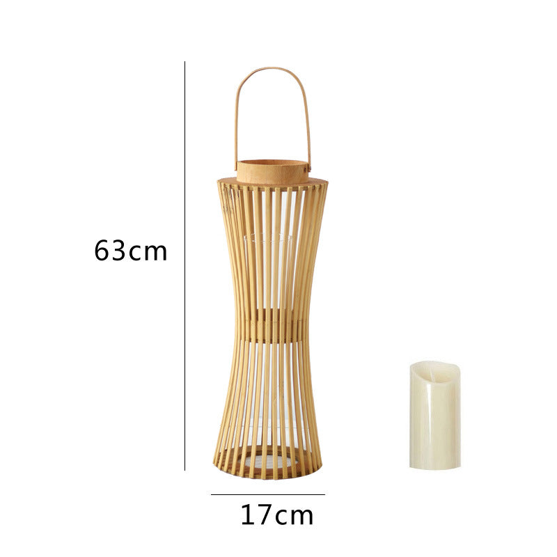 Elegante Laterne aus geflochtenem Holz Brehn