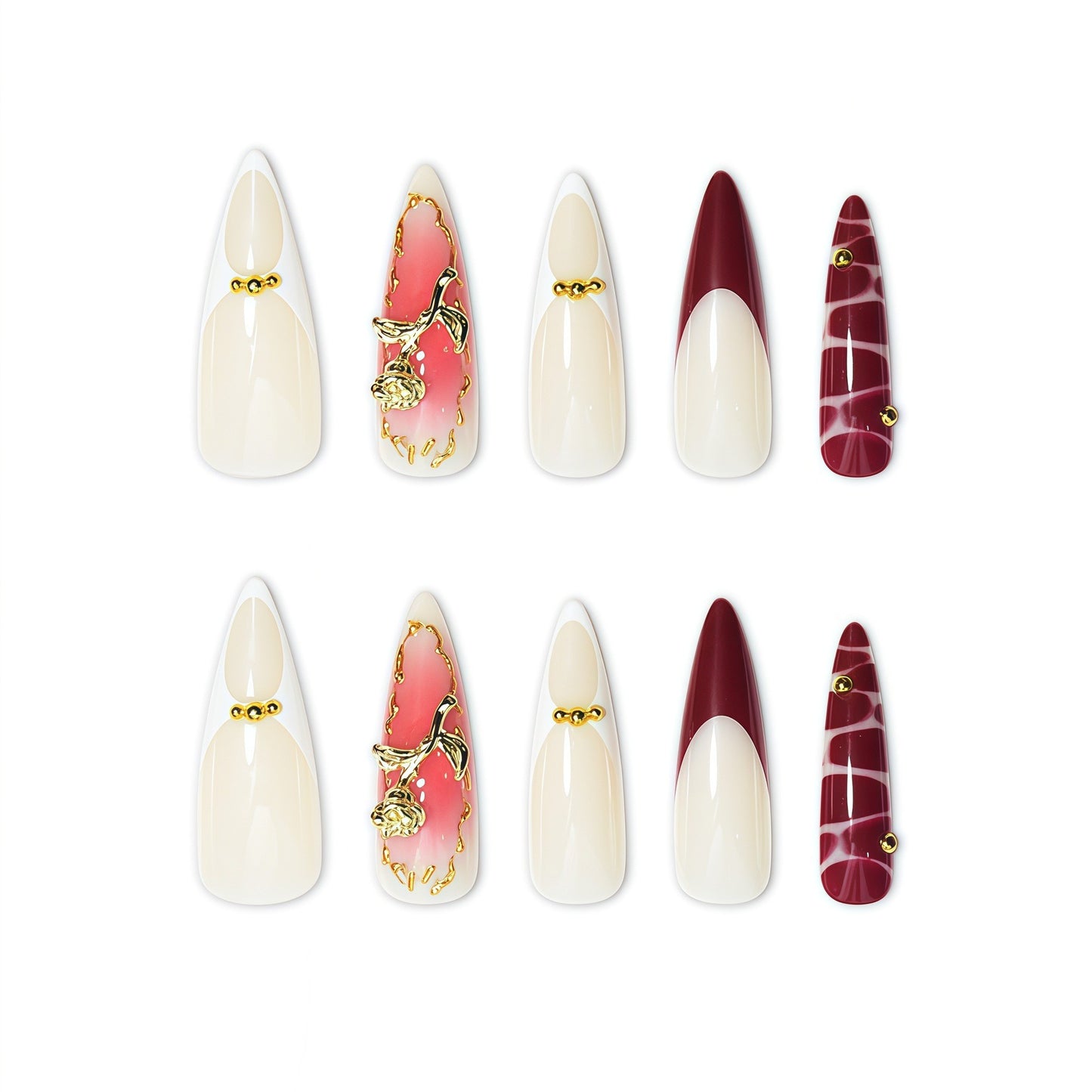 Elegante Künstlerische Nagelverstärkungen Brehn
