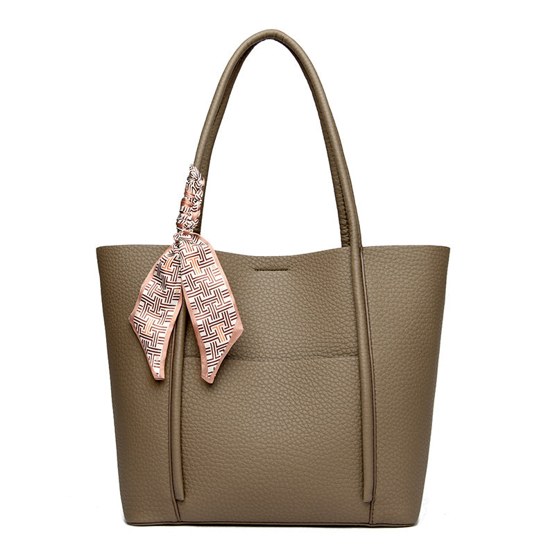 Texturierte Leder-Shopper-Tasche Brehn